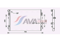 Radiateur, refroidissement du moteur VN2398 Ava Quality Cooling