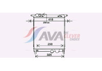 Radiateur, refroidissement du moteur VN2407 Ava Quality Cooling