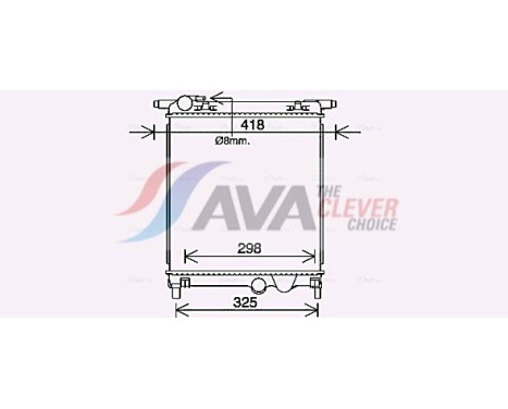 Radiateur, refroidissement du moteur VN2407 Ava Quality Cooling