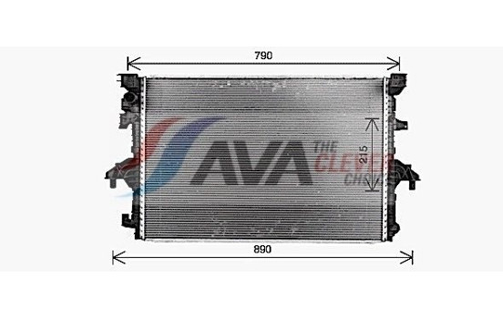 Radiateur, refroidissement du moteur VN2436 Ava Quality Cooling, Image 2