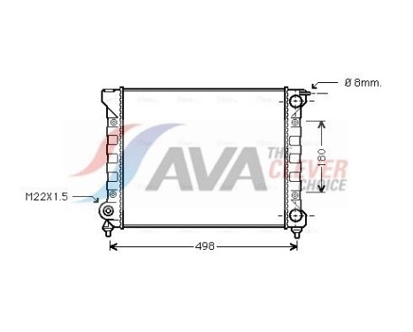 Radiateur, refroidissement du moteur VNA2040 Ava Quality Cooling