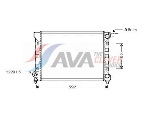 Radiateur, refroidissement du moteur VNA2045 Ava Quality Cooling