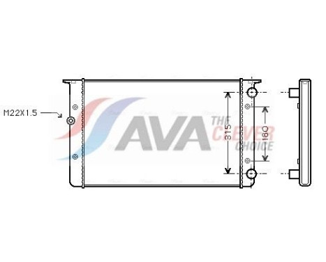 Radiateur, refroidissement du moteur VNA2105 Ava Quality Cooling