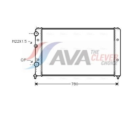 Radiateur, refroidissement du moteur VNA2122 Ava Quality Cooling