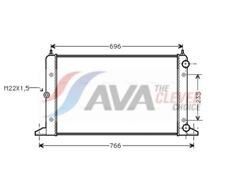 Radiateur, refroidissement du moteur VNA2134 Ava Quality Cooling