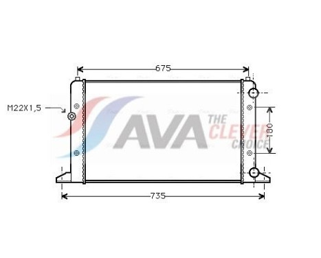 Radiateur, refroidissement du moteur VNA2160 Ava Quality Cooling
