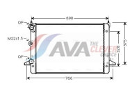 Radiateur, refroidissement du moteur VNA2184 Ava Quality Cooling