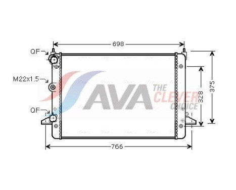 Radiateur, refroidissement du moteur VNA2184 Ava Quality Cooling