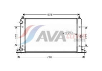 Radiateur, refroidissement du moteur VNA2247 Ava Quality Cooling