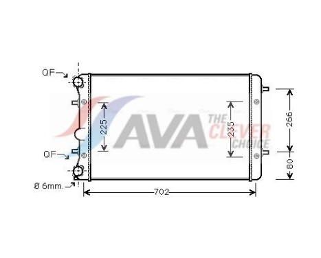 Radiateur, refroidissement du moteur VNA2286 Ava Quality Cooling