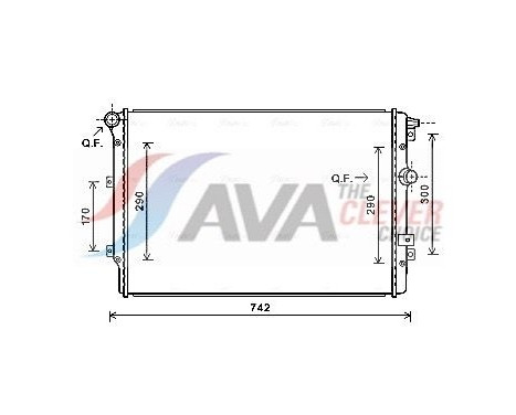 Radiateur, refroidissement du moteur VNA2324 Ava Quality Cooling