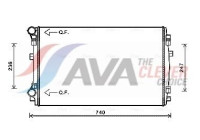 Radiateur, refroidissement du moteur VNA2338 Ava Quality Cooling