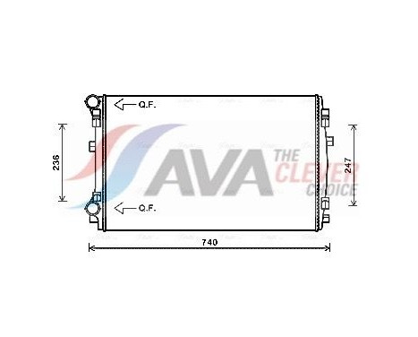 Radiateur, refroidissement du moteur VNA2338 Ava Quality Cooling