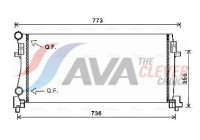 Radiateur, refroidissement du moteur VNA2340 Ava Quality Cooling