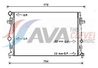 Radiateur, refroidissement du moteur VNA2343 Ava Quality Cooling