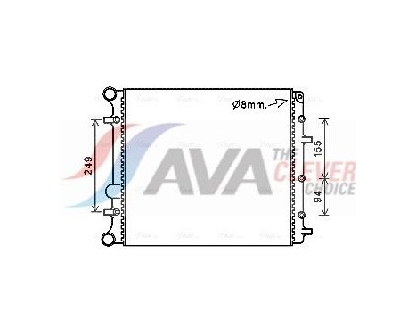 Radiateur, refroidissement du moteur VNA2346 Ava Quality Cooling