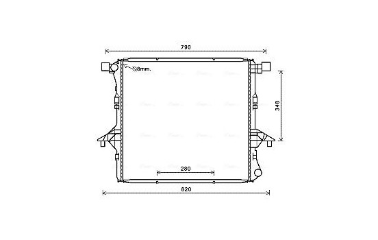 Radiateur, refroidissement du moteur VNA2363 Ava Quality Cooling