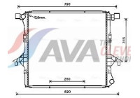 Radiateur, refroidissement du moteur VNA2363 Ava Quality Cooling
