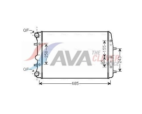 Radiateur, refroidissement du moteur VNA2374 Ava Quality Cooling