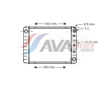 Radiateur, refroidissement du moteur VO2028 Ava Quality Cooling