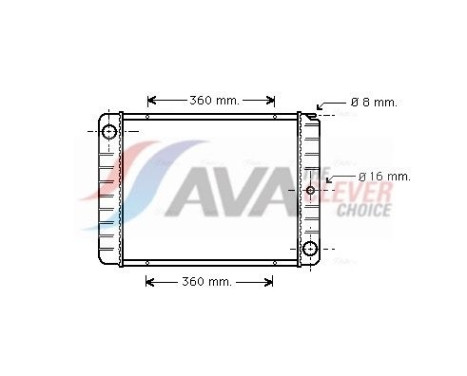 Radiateur, refroidissement du moteur VO2038 Ava Quality Cooling