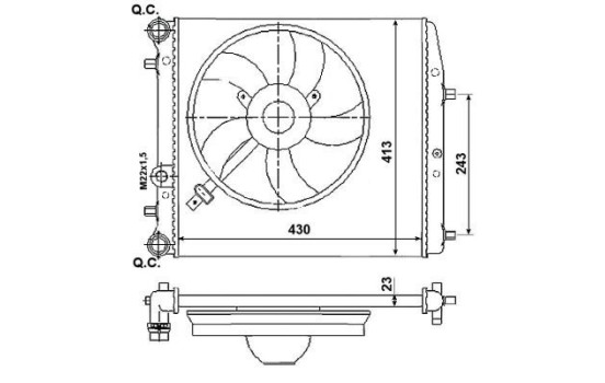 Radiateur, refroidissement du moteur