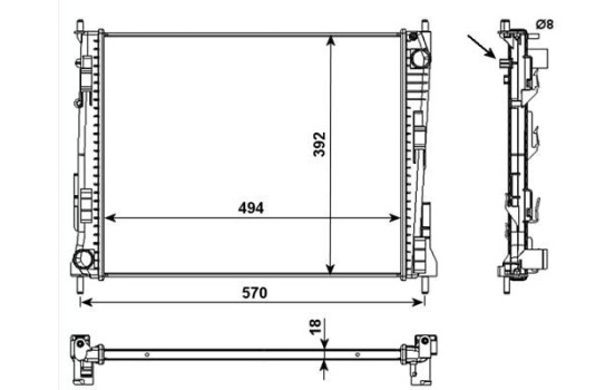 Radiateur, refroidissement du moteur