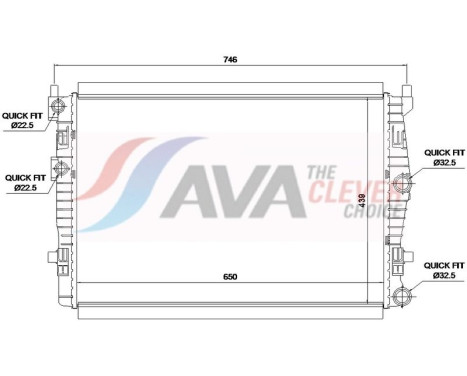 Radiateur VN2461 Ava Quality Cooling