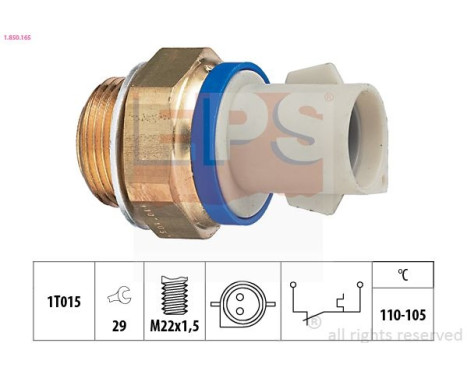 Interrupteur de température, ventilateur de radiateur Made in Italy - OE Equivalent 1.850.165 EPS Facet