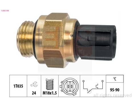Interrupteur de température, ventilateur de radiateur Made in Italy - OE Equivalent 1.850.196 EPS Facet