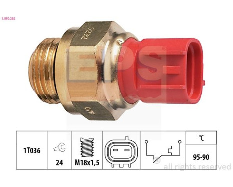 Interrupteur de température, ventilateur de radiateur Made in Italy - OE Equivalent 1.850.282 EPS Facet