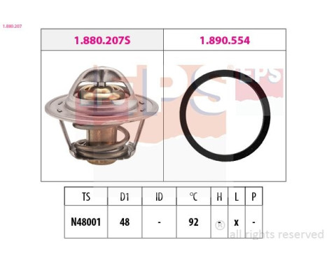 Thermostat d'eau Made in Italy - OE Equivalent
