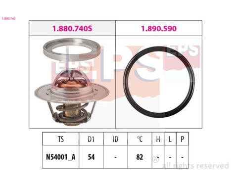 Thermostat d'eau Made in Italy - OE Equivalent