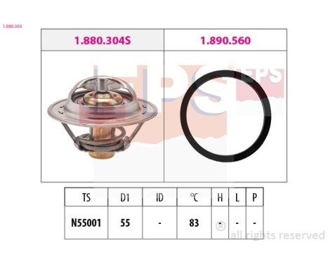 Thermostat d'eau Made in Italy - OE Equivalent