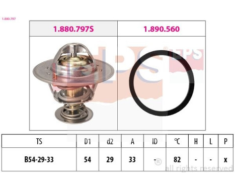 Thermostat d'eau Made in Italy - OE Equivalent