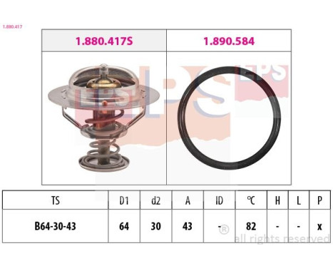Thermostat d'eau Made in Italy - OE Equivalent