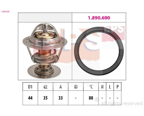 Thermostat d'eau Made in Italy - OE Equivalent
