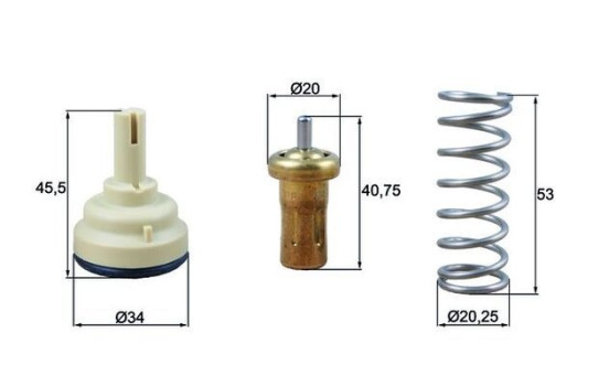 Thermostat, liqiuide de refroidissement BEHR