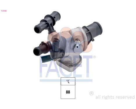 Thermostat, liqiuide de refroidissement Made in Italy - OE Equivalent 7.8180 Facet