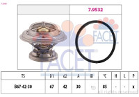 Thermostat, liqiuide de refroidissement Made in Italy - OE Equivalent 7.8280 Facet