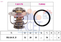 Thermostat, liqiuide de refroidissement Made in Italy - OE Equivalent 7.8317 Facet