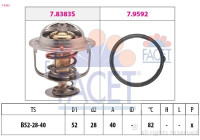 Thermostat, liqiuide de refroidissement Made in Italy - OE Equivalent 7.8383 Facet