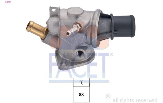 Thermostat, liqiuide de refroidissement Made in Italy - OE Equivalent 7.8411 Facet, Image 2