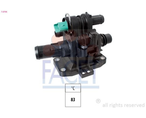 Thermostat, liqiuide de refroidissement Made in Italy - OE Equivalent 7.8708 Facet