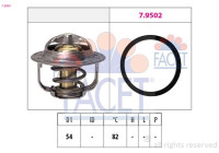 Thermostat, liqiuide de refroidissement Made in Italy - OE Equivalent 7.8800 Facet