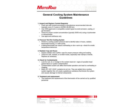 Thermostat, liquide de refroidissement
