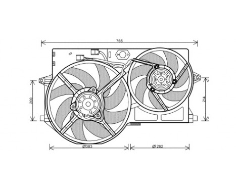 BOX + VENTILATEUR DE REFROIDISSEMENT Jumpy / Evas / Ulysse / Scudo 1610749 International Radiators