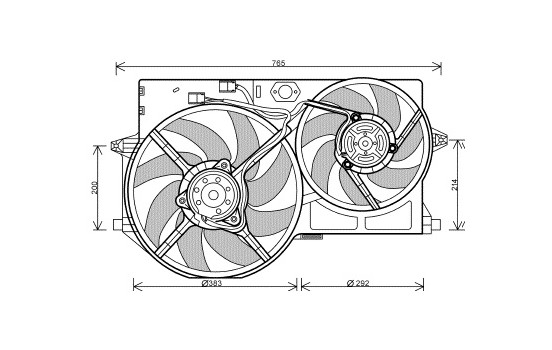 BOX + VENTILATEUR DE REFROIDISSEMENT Jumpy / Evas / Ulysse / Scudo 1610749 International Radiators