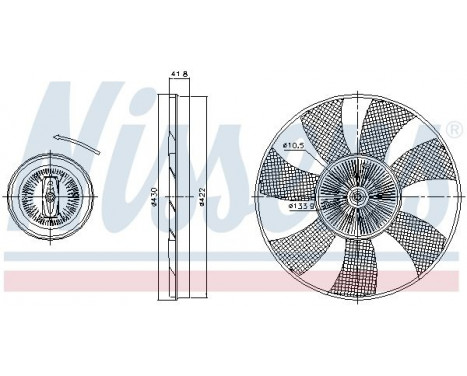 Embrayage, ventilateur de radiateur 86217 Nissens, Image 5