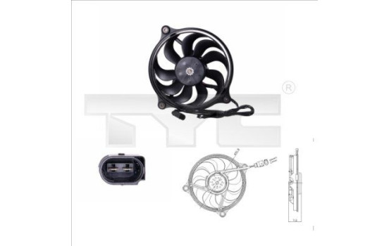 Roue de ventilateur de refroidissement 837-0017 TYC